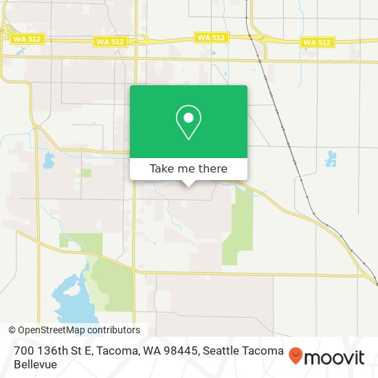 Mapa de 700 136th St E, Tacoma, WA 98445