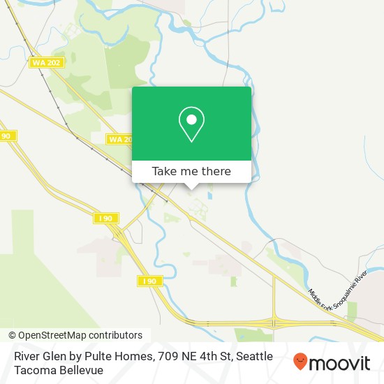 Mapa de River Glen by Pulte Homes, 709 NE 4th St