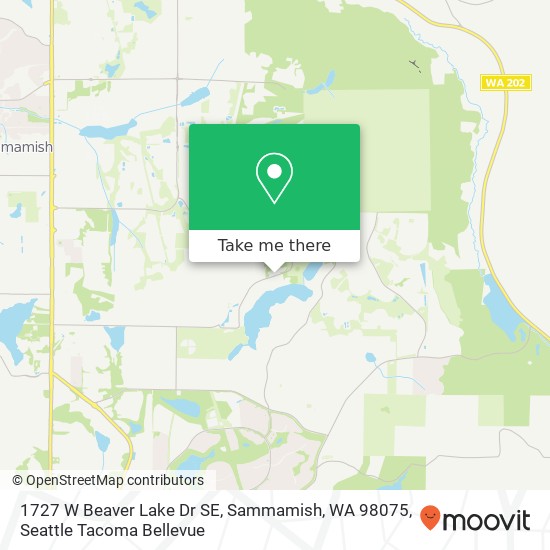 1727 W Beaver Lake Dr SE, Sammamish, WA 98075 map