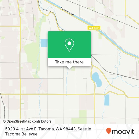 Mapa de 5920 41st Ave E, Tacoma, WA 98443