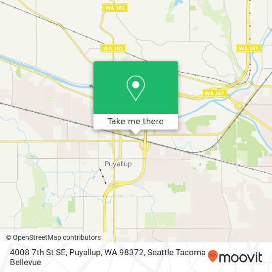 Mapa de 4008 7th St SE, Puyallup, WA 98372