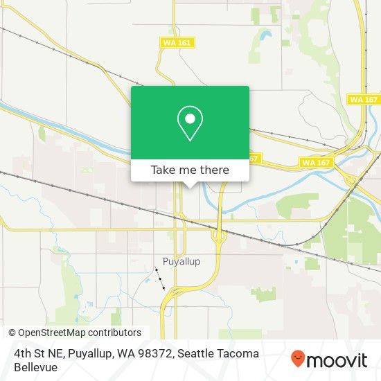 Mapa de 4th St NE, Puyallup, WA 98372