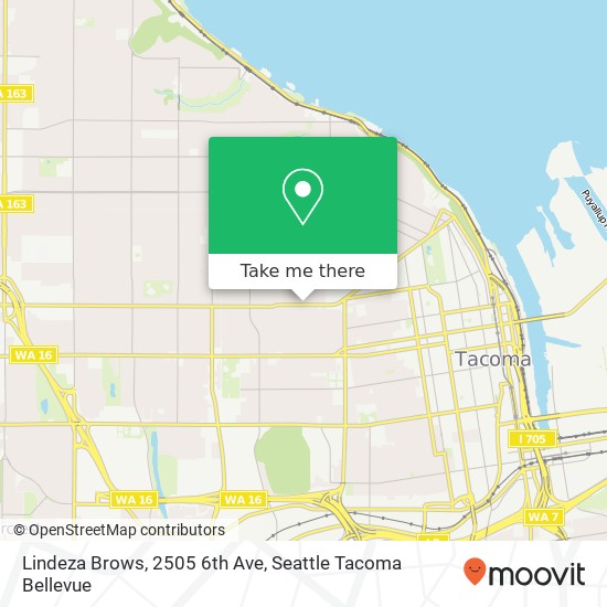 Mapa de Lindeza Brows, 2505 6th Ave