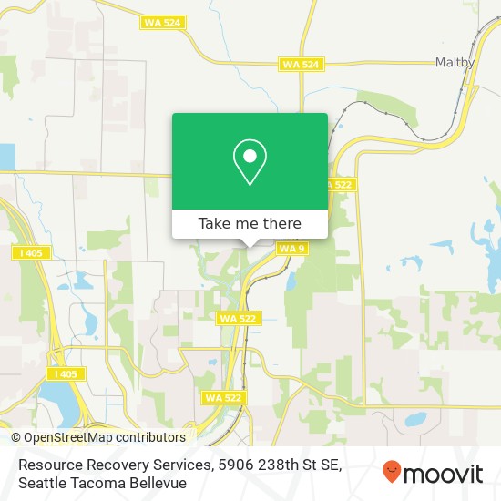 Mapa de Resource Recovery Services, 5906 238th St SE