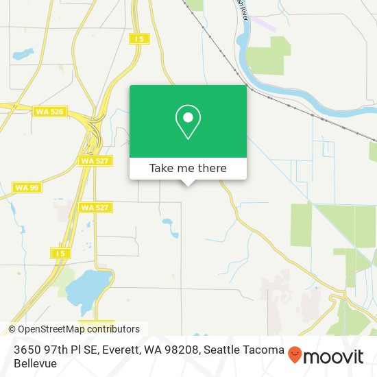 Mapa de 3650 97th Pl SE, Everett, WA 98208