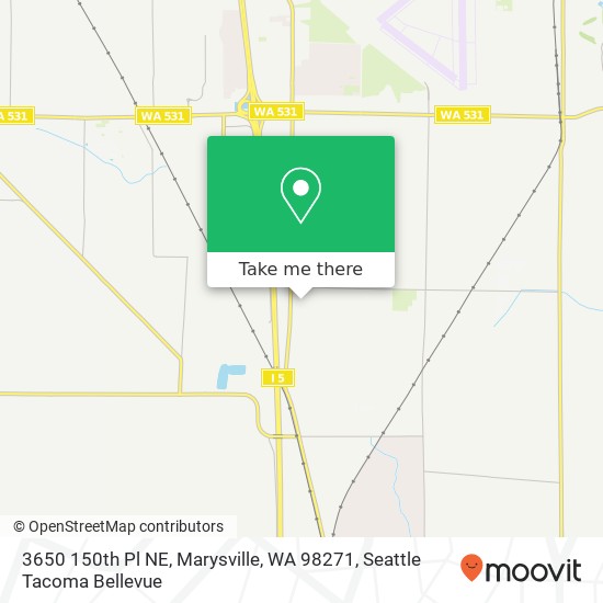 Mapa de 3650 150th Pl NE, Marysville, WA 98271