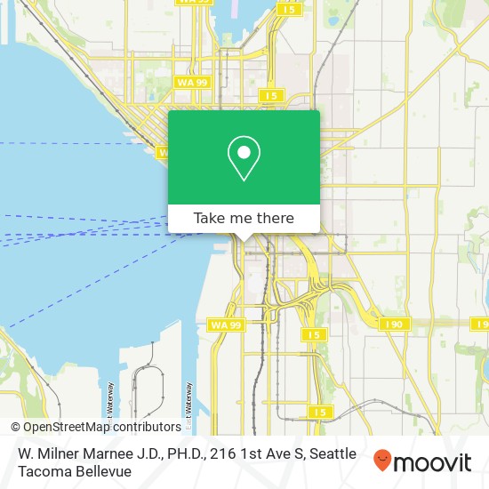 Mapa de W. Milner Marnee J.D., PH.D., 216 1st Ave S