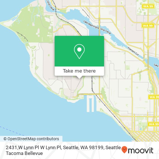 Mapa de 2431,W Lynn Pl W Lynn Pl, Seattle, WA 98199