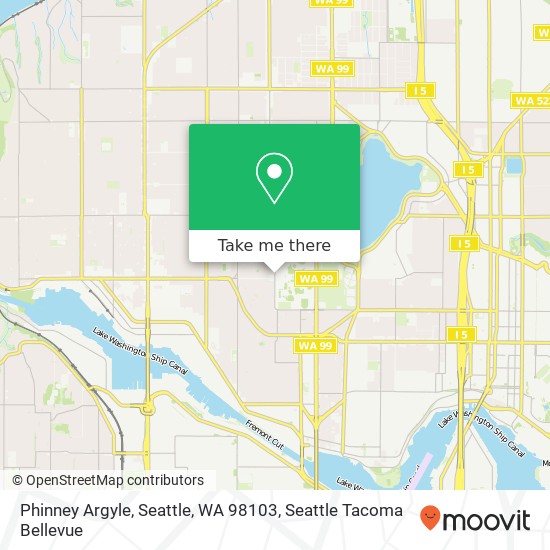 Mapa de Phinney Argyle, Seattle, WA 98103