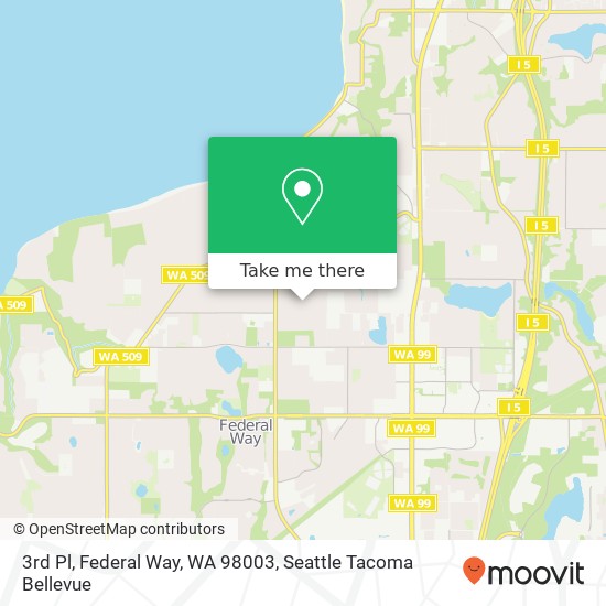 Mapa de 3rd Pl, Federal Way, WA 98003