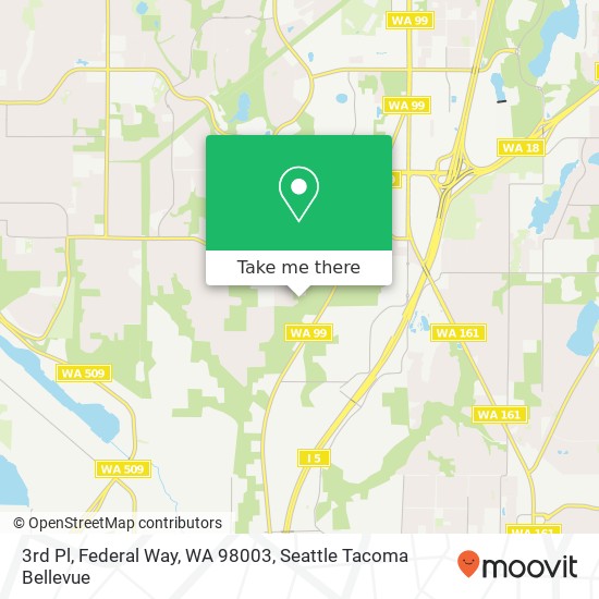 Mapa de 3rd Pl, Federal Way, WA 98003