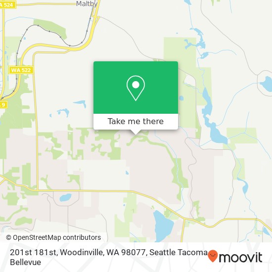 201st 181st, Woodinville, WA 98077 map