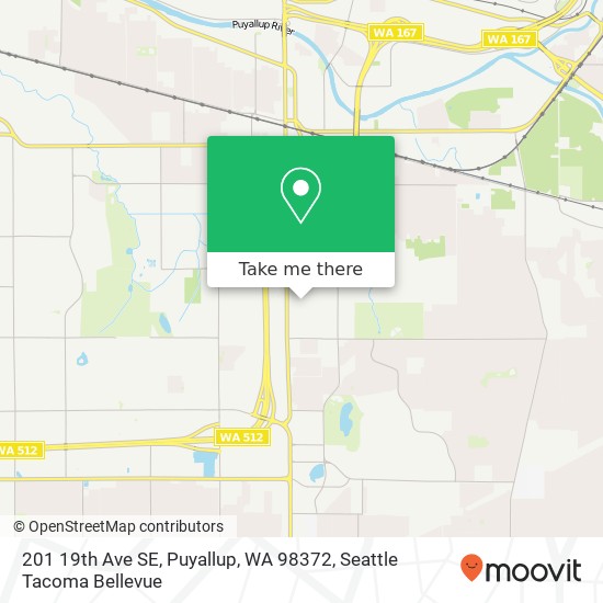 Mapa de 201 19th Ave SE, Puyallup, WA 98372