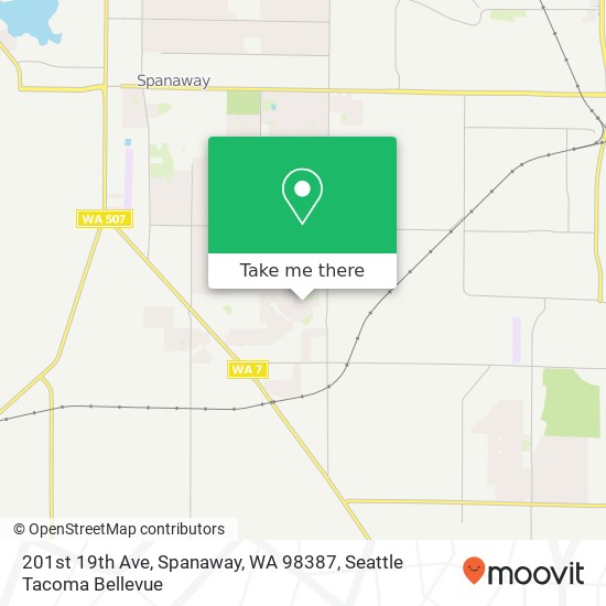 Mapa de 201st 19th Ave, Spanaway, WA 98387