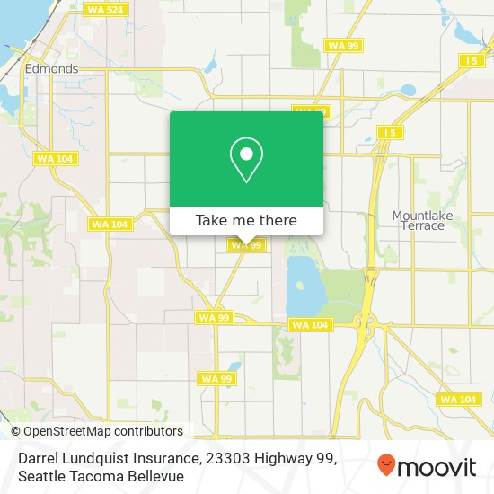 Darrel Lundquist Insurance, 23303 Highway 99 map