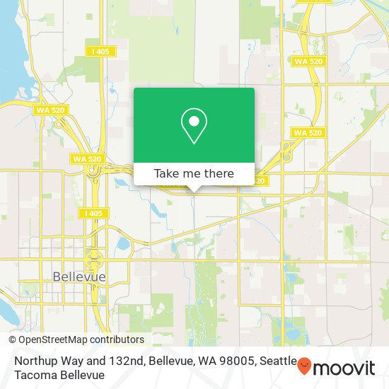 Northup Way and 132nd, Bellevue, WA 98005 map