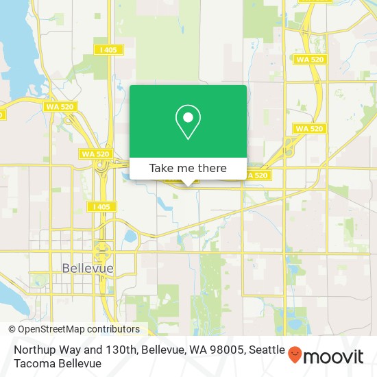 Northup Way and 130th, Bellevue, WA 98005 map