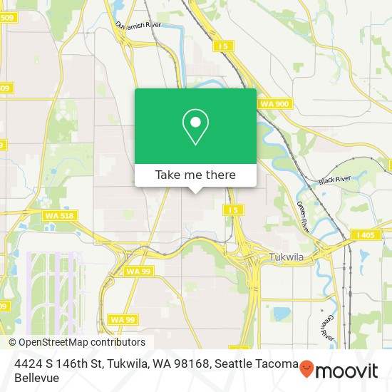 Mapa de 4424 S 146th St, Tukwila, WA 98168