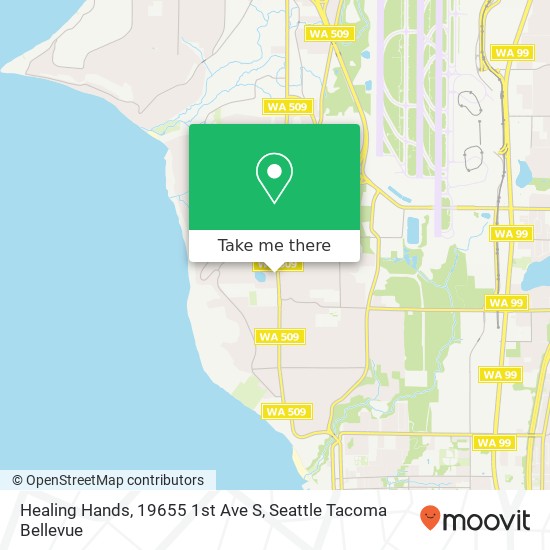 Mapa de Healing Hands, 19655 1st Ave S