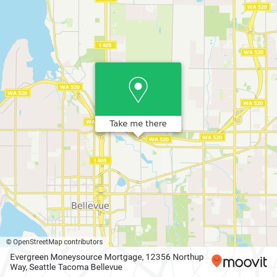 Mapa de Evergreen Moneysource Mortgage, 12356 Northup Way