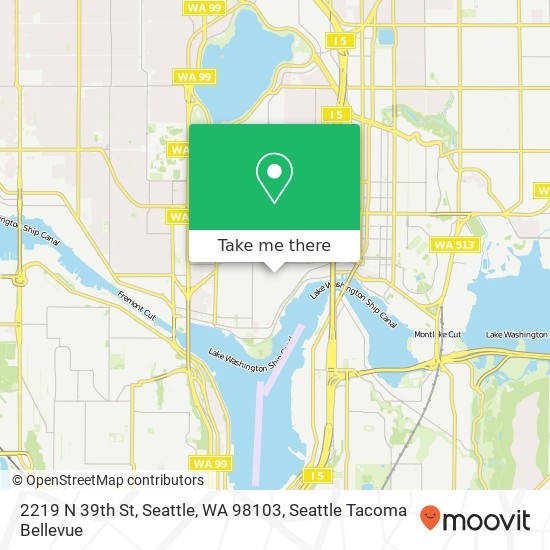 Mapa de 2219 N 39th St, Seattle, WA 98103