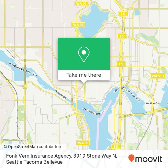 Mapa de Fonk Vern Insurance Agency, 3919 Stone Way N