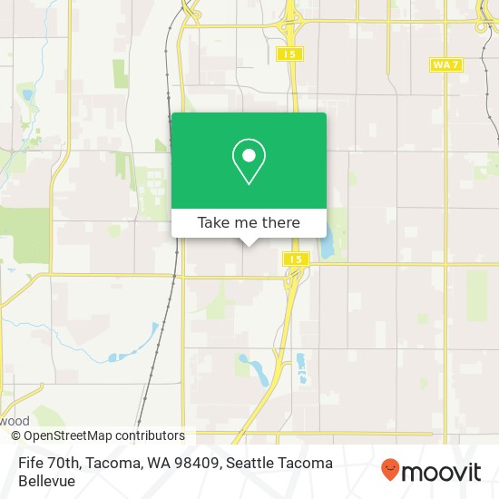 Mapa de Fife 70th, Tacoma, WA 98409