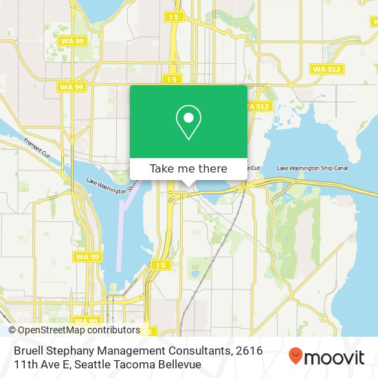 Mapa de Bruell Stephany Management Consultants, 2616 11th Ave E