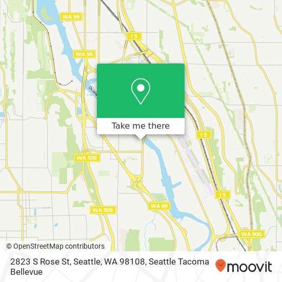 Mapa de 2823 S Rose St, Seattle, WA 98108