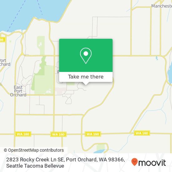 Mapa de 2823 Rocky Creek Ln SE, Port Orchard, WA 98366