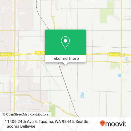 Mapa de 11406 24th Ave E, Tacoma, WA 98445