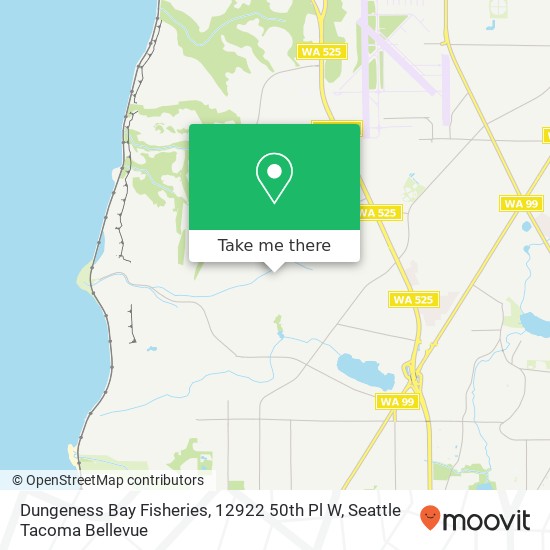 Dungeness Bay Fisheries, 12922 50th Pl W map