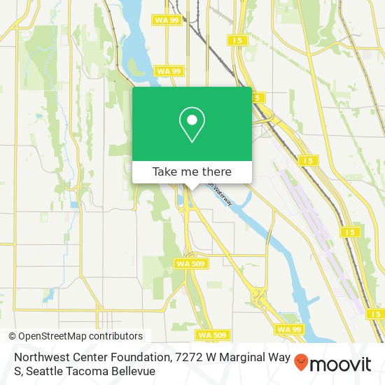 Mapa de Northwest Center Foundation, 7272 W Marginal Way S