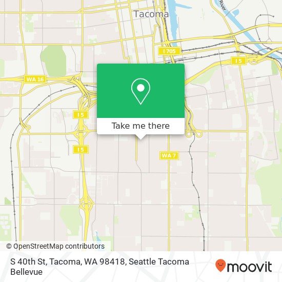 S 40th St, Tacoma, WA 98418 map