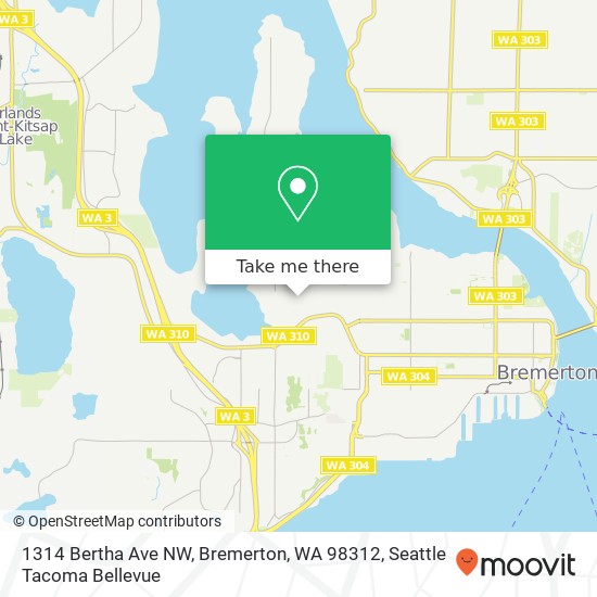 1314 Bertha Ave NW, Bremerton, WA 98312 map