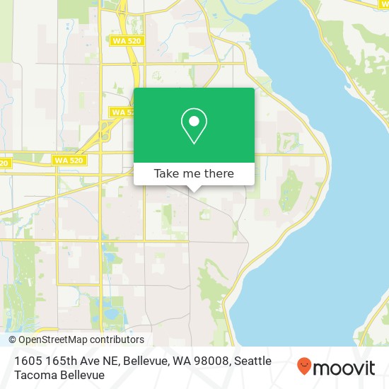 1605 165th Ave NE, Bellevue, WA 98008 map