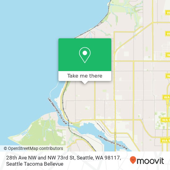 28th Ave NW and NW 73rd St, Seattle, WA 98117 map