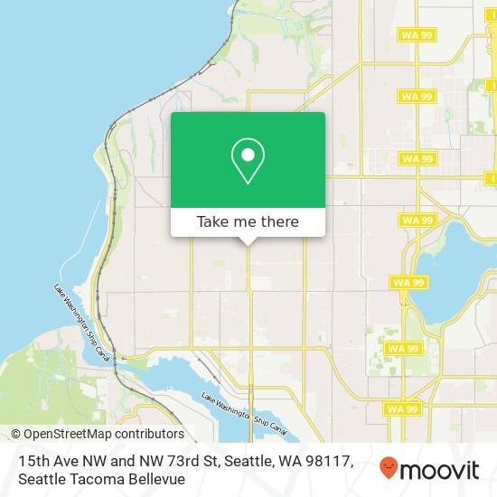 15th Ave NW and NW 73rd St, Seattle, WA 98117 map