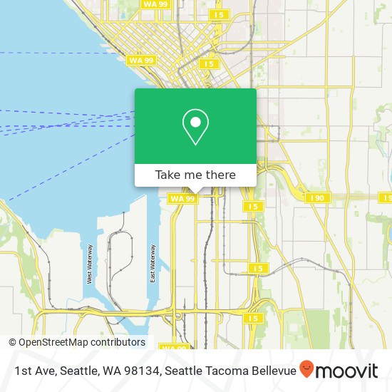 1st Ave, Seattle, WA 98134 map