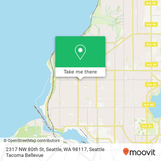 Mapa de 2317 NW 80th St, Seattle, WA 98117