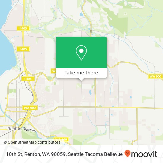 Mapa de 10th St, Renton, WA 98059