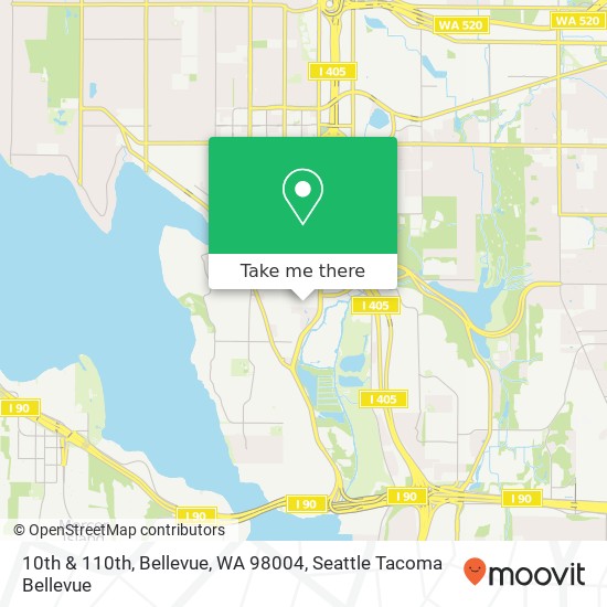 10th & 110th, Bellevue, WA 98004 map