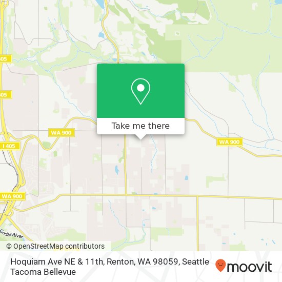 Mapa de Hoquiam Ave NE & 11th, Renton, WA 98059