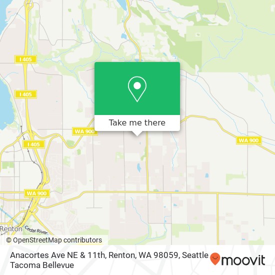Mapa de Anacortes Ave NE & 11th, Renton, WA 98059