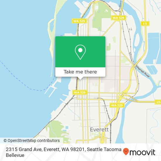 Mapa de 2315 Grand Ave, Everett, WA 98201