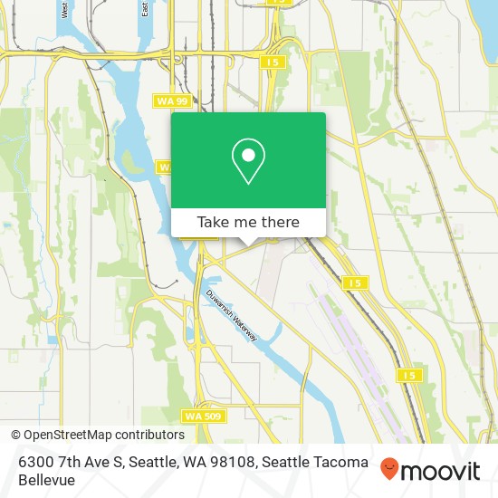 Mapa de 6300 7th Ave S, Seattle, WA 98108