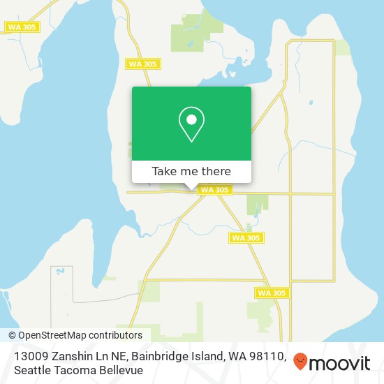 Mapa de 13009 Zanshin Ln NE, Bainbridge Island, WA 98110