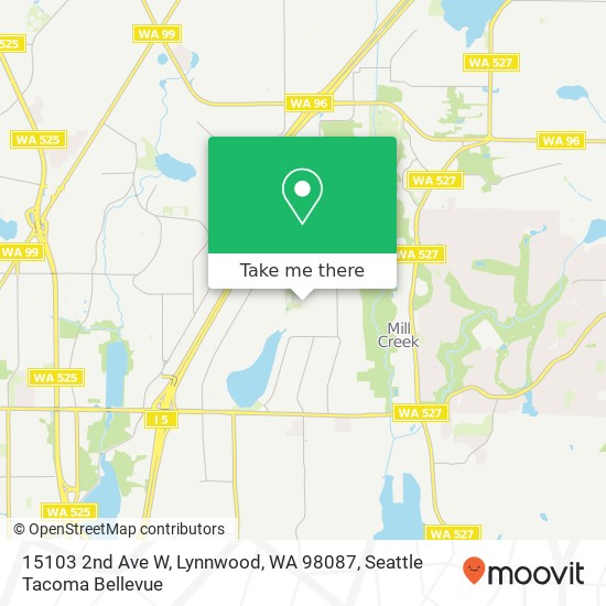 Mapa de 15103 2nd Ave W, Lynnwood, WA 98087