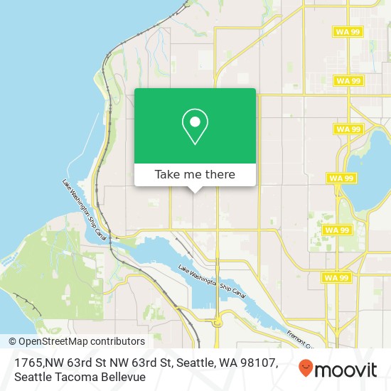 Mapa de 1765,NW 63rd St NW 63rd St, Seattle, WA 98107