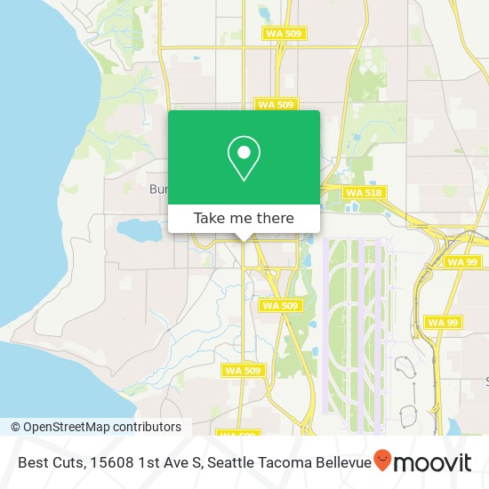 Mapa de Best Cuts, 15608 1st Ave S